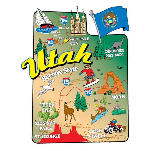 Magnet - Utah State Map Badge