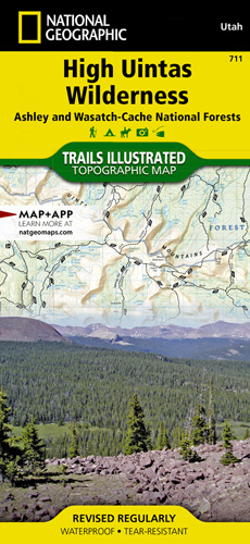 High Uintas Wilderness Map - Natgeo