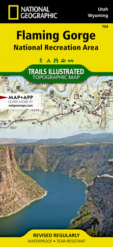 Flaming Gorge / East Uintas Map - Natgeo