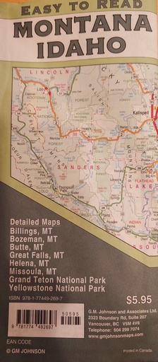 [9781774492697] Montana and Idaho Map