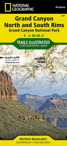 Grand Canyon North and South Rims Map - Natgeo