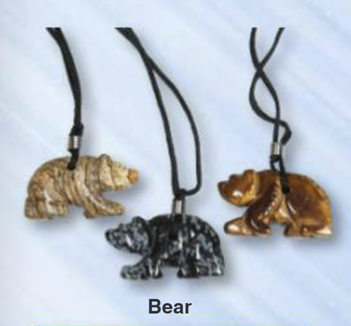 Gemstone Bear Necklace