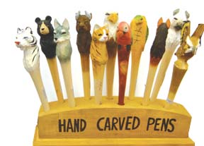 Carved Animal Pen Display