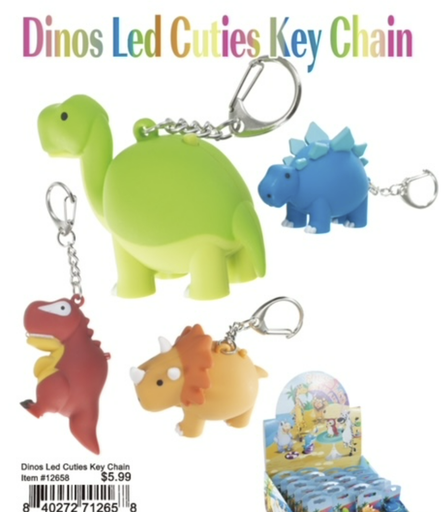 Dino led Cutie Keychain