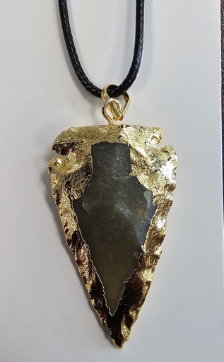 Arrowhead Necklace - Gold Edged