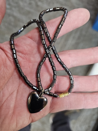 Hematite Necklace 18in