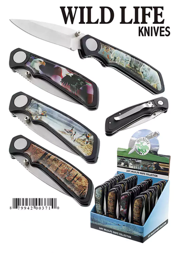 Pocket Knife - Wildlife Style - 24 Pack