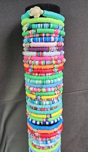 [066770745008] Bracelet - Colorful polymer bead bracelets