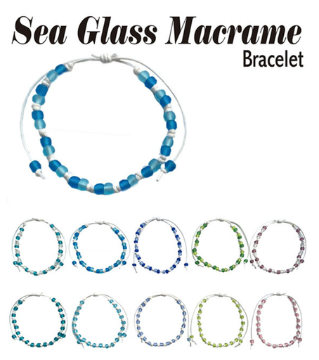 Sea Glass Macrame Bracelet