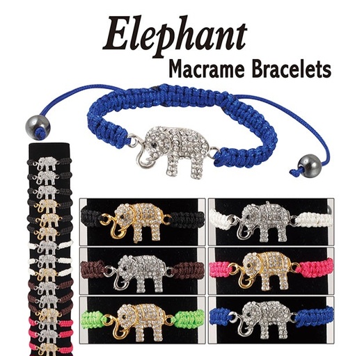 Elephant Macrame Bracelet